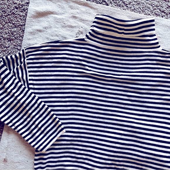 SHEIN two piece Striped Turtleneck Sweater Maxi Skirt Set womens size large L - Picture 2 of 5